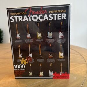 Fender Stratocaster 1000-Piece Jigsaw Puzzle by Aquarius - Black